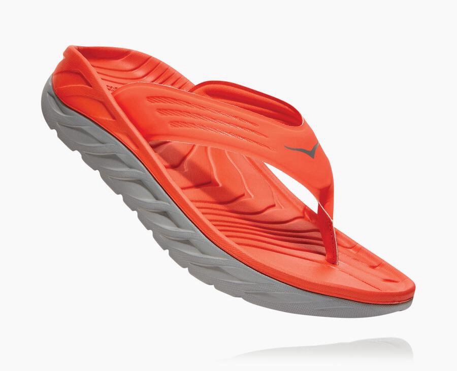 Hoka One One Ora Recovery Flip Sandaler Herr - Röda - ZOQRK-1082